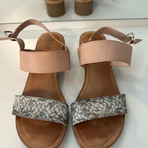 a.n.a Tan and Gray Women's Sandals
